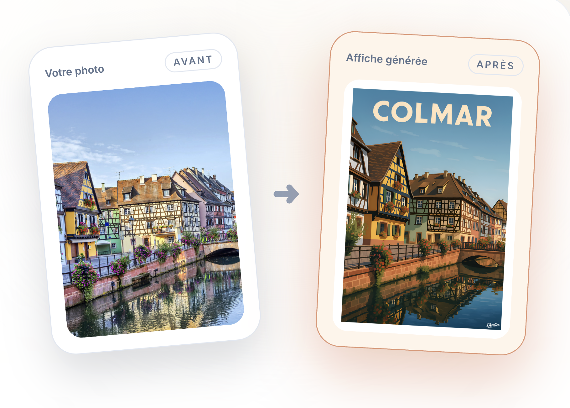 Illustration avant/après Colmar